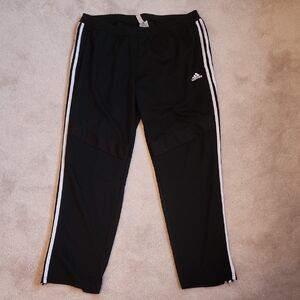 Adidas Black Joggers with White Accents